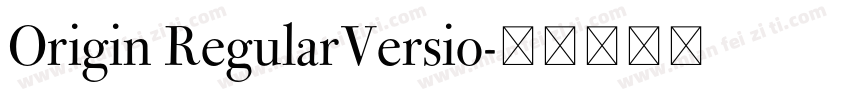 Origin RegularVersio字体转换